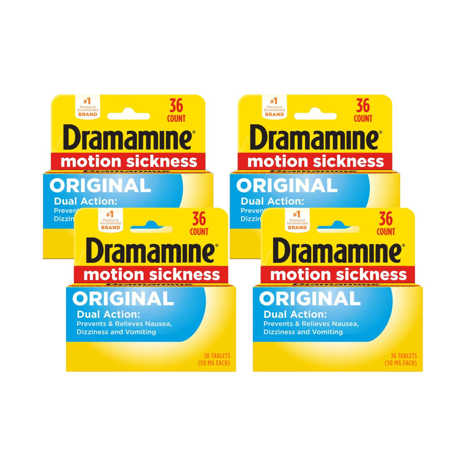 DramamineOriginal Formula Tablets 36 ea (Pack of 4)