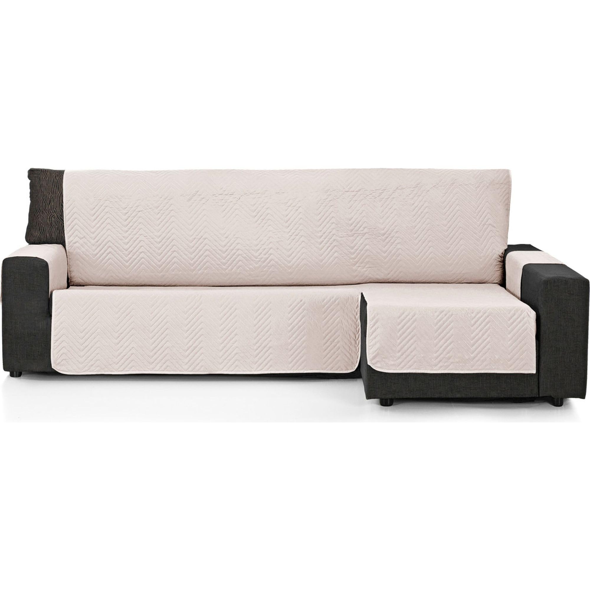 ECOMMERC3 Housse de canapé d'angle réglable, Couleur Lin 200 cm, Convient pour méridienne Droite et Gauche