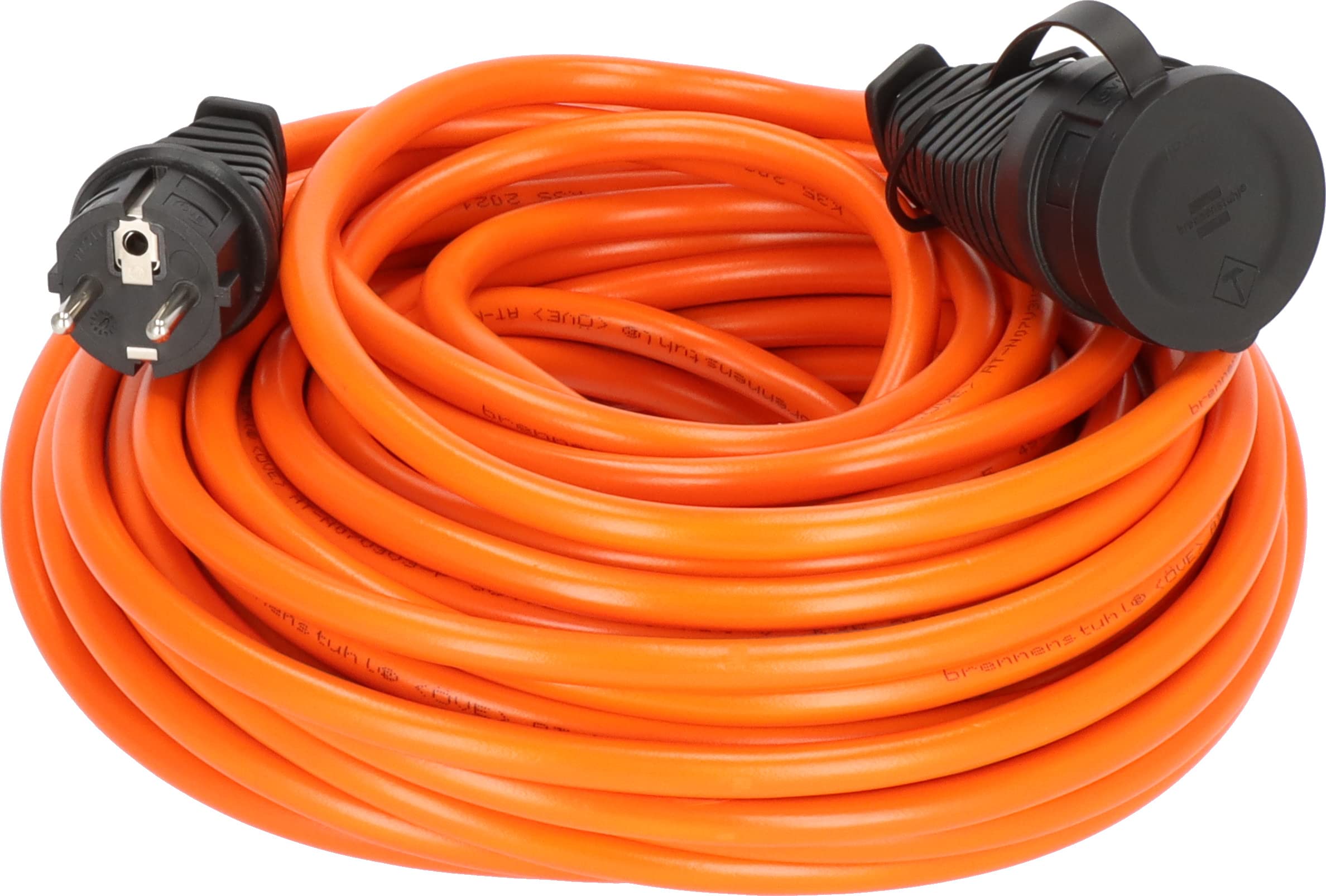Brennenstuhl Cable alargador Bremaxx® V2 (Cable de 25 m en Naranja, Uso en Exteriores IP44, se Puede Utilizar hasta -35 °C, Resistente al Aceite y a los Rayos UV)