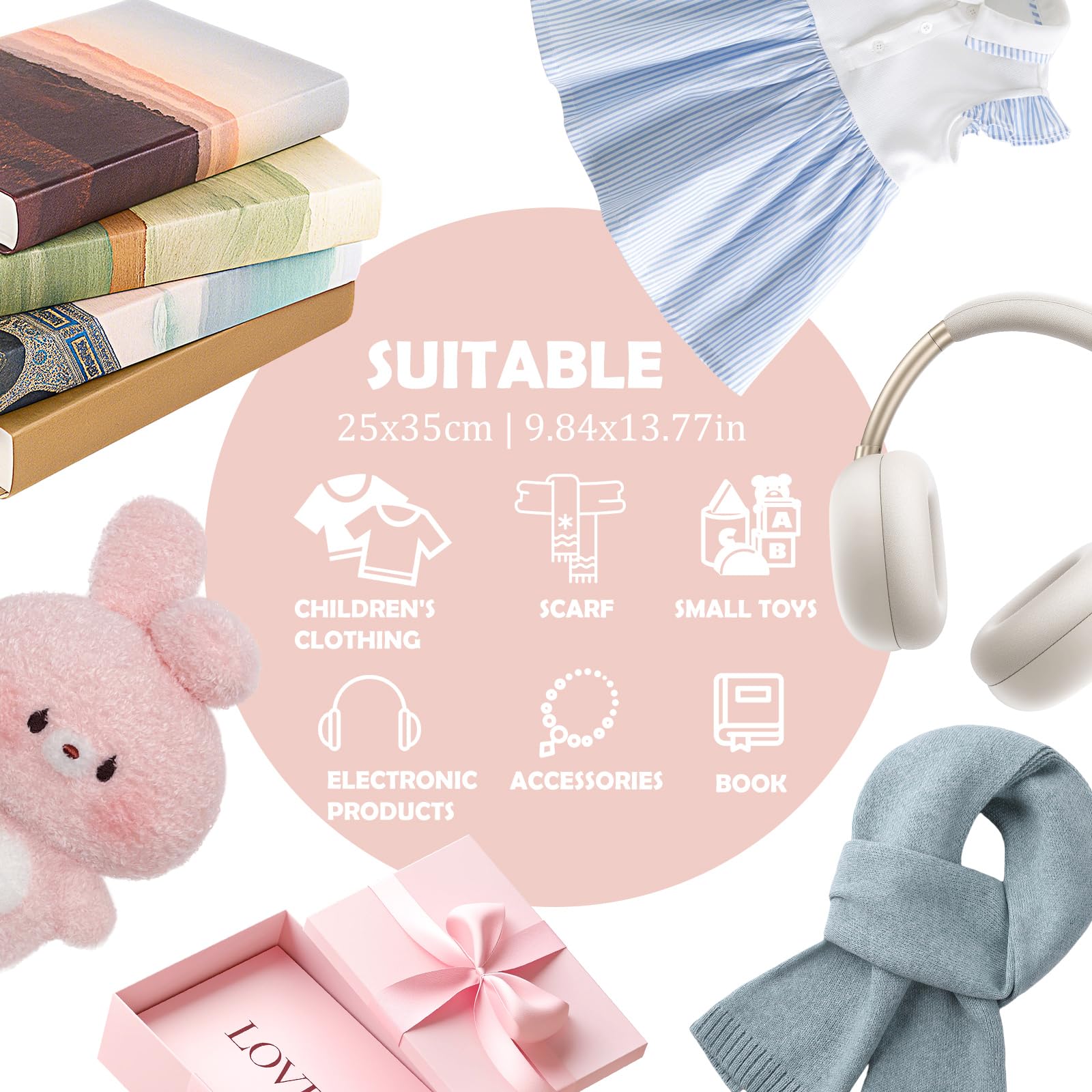 GeeRic 100 Piezas Bolsas para Envios Paquetes, 25 * 35CM Bolsas Sacos Polietileno Sobres para Envios Embalaje, Autoadhesivas e Impermeables para el Envío de Ropa,Regalos（Gris）