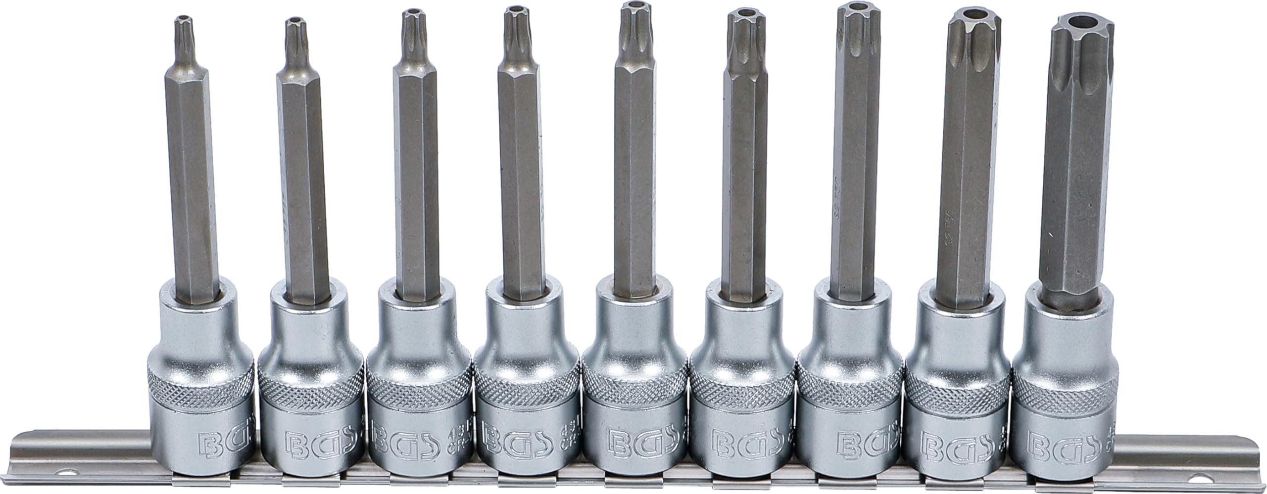 BGS 5178 1/2 in Drive T-Star Tamperproof Bit Socket Set, 9 Pc