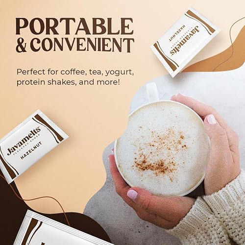 Miniatura 3 de Javamelts Paquetes de azúcar con sabor a avellana  Azúcar de caña pura para hornear, sustituto del jarabe de café, cócteles, té, sin OMG, sin