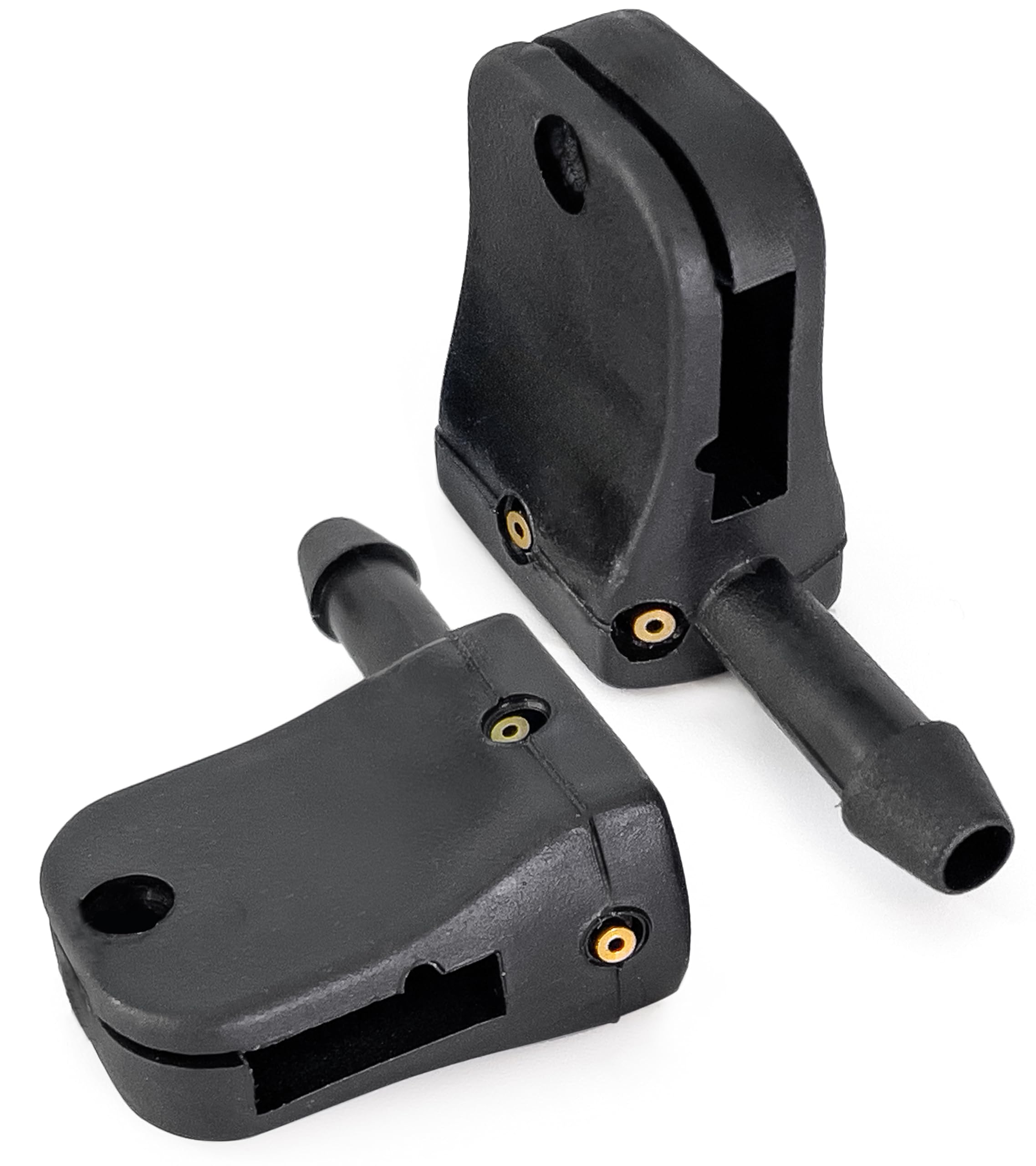 3-Way adj Windscreen Washer Nozzles Compatible with Trucks-Vans Ford Transit, Mercedes Sprinter, VW Crafter Fiat Ducato, Volvo FH, DAF Scania Iveco – Windshield Jets for 10-12mm Wiper Arm, Click&Fit