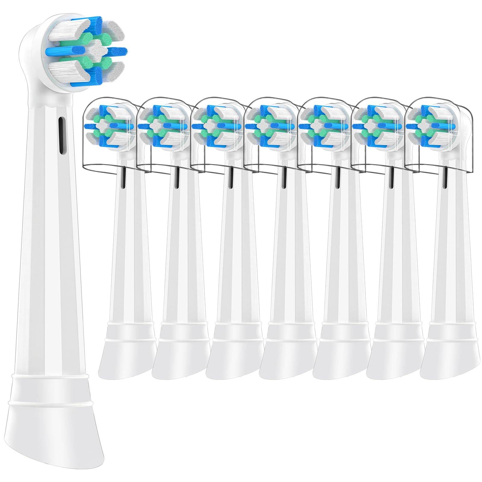 iO Replacement Heads Compatible with Oral B iO, 10-Pack Toothbrush Heads Compatible with iO Series 2 3 4 5 6 7 8 9 10 Electric Toothbrushes, Medium Bristles — view 8