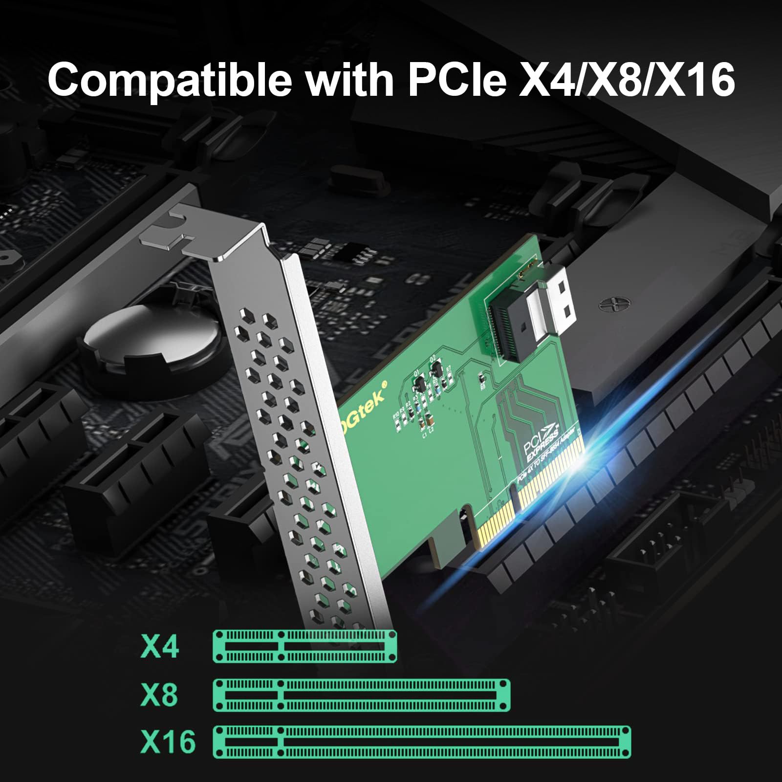 Amazon.com: PCIe 4.0 x4 to SFF-8654 Adapter Card for U.2 NVMe SSDs