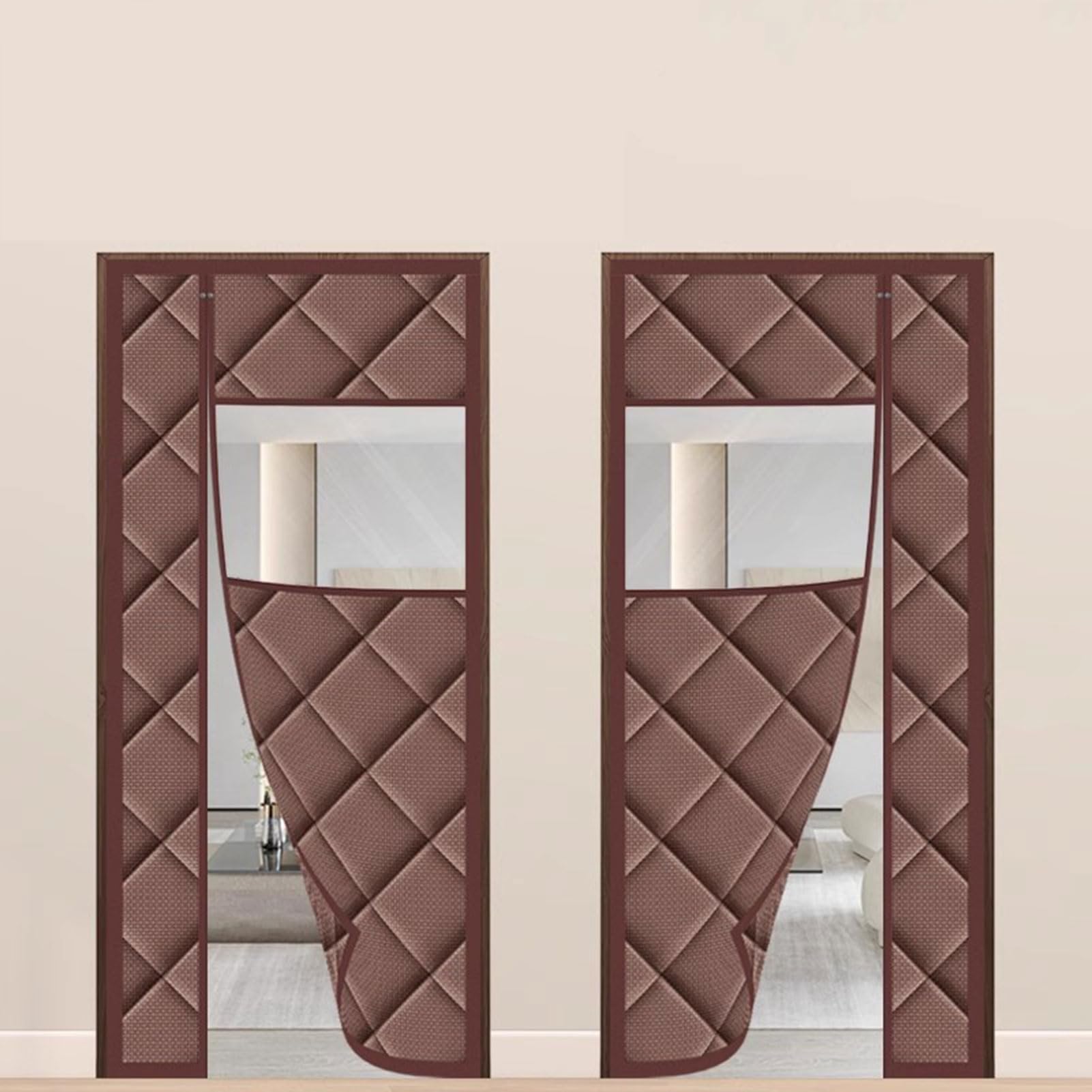 Tenda termica per porta con chiusura magnetica, a risparmio energetico, ideale per casa, ufficio e ingressi