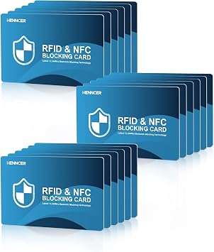 NEW RFID Blocking Card, 18 Pack Fuss Protection for Entire Wallet Shield, Credit Card Protector NFC Bank Debit Blocker, Identity Theft Prevention for Passport Travel Security 18