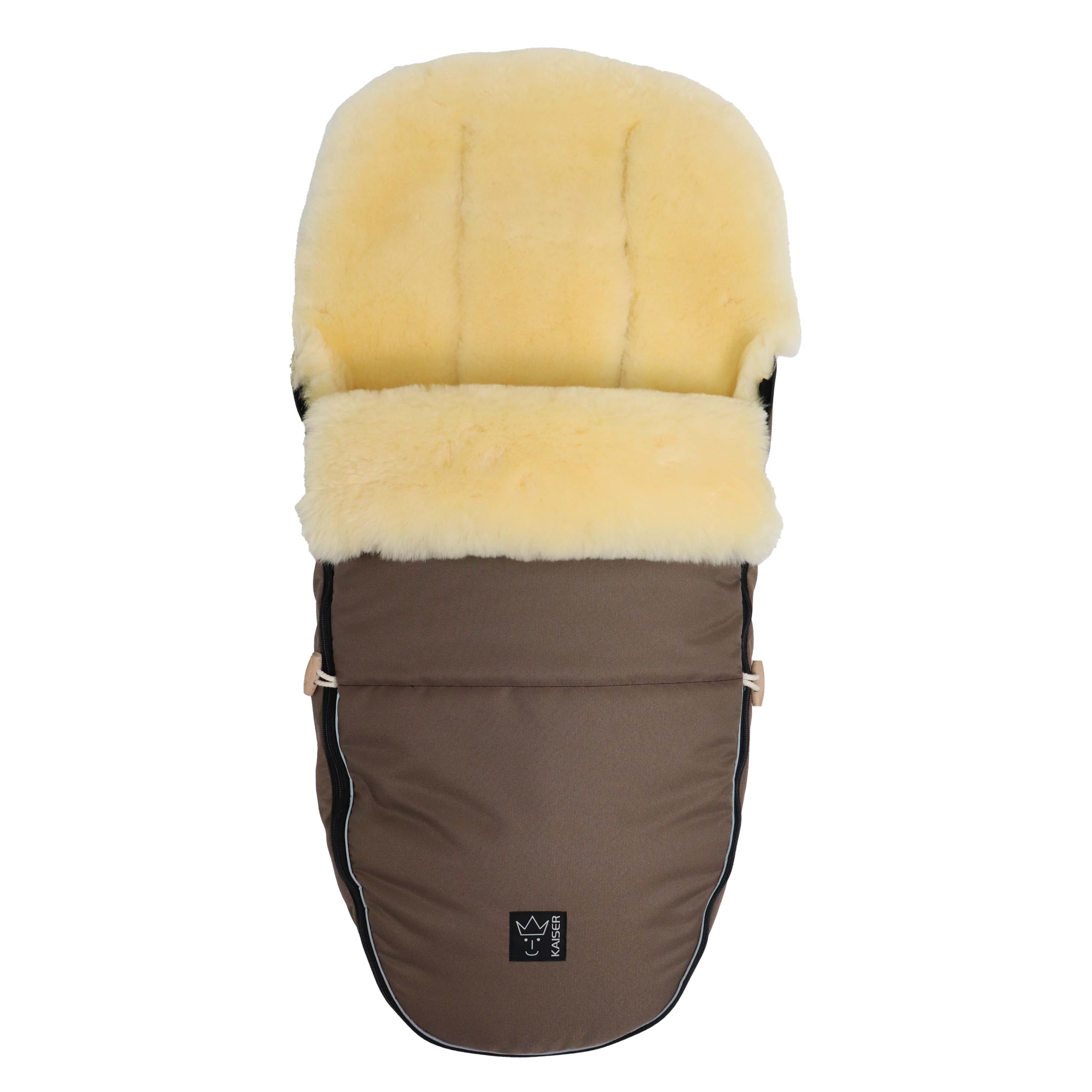 Kaiser 6544585 Lammfell Fußsack "LOVE THE NATURE" Farbe: caribou