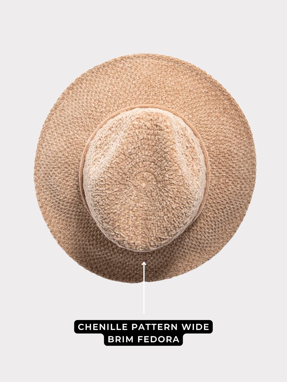 San Diego Hat Company Women's Chennile Knit Lightweight Wide Brim Fedora