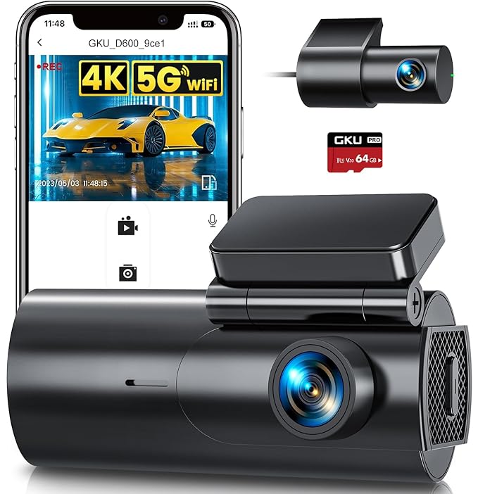 GKU D600 4K Dash Cam