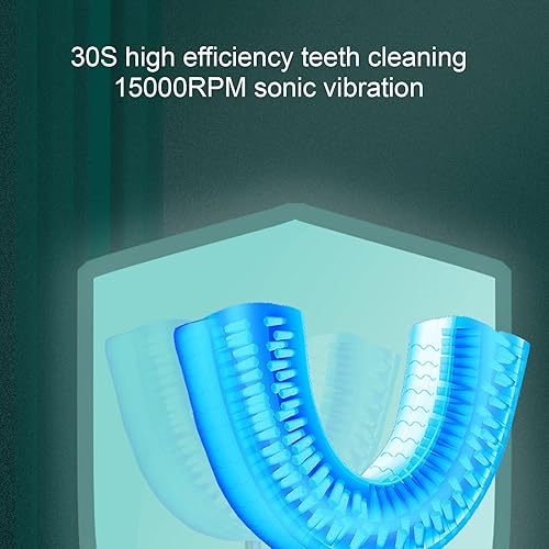 Miniatura 3 de Garosa Cepillo de dientes eléctrico ultrasónico Adultos en forma de U Cepillos de dientes automáticos para blanquear dientes recargable IPX7