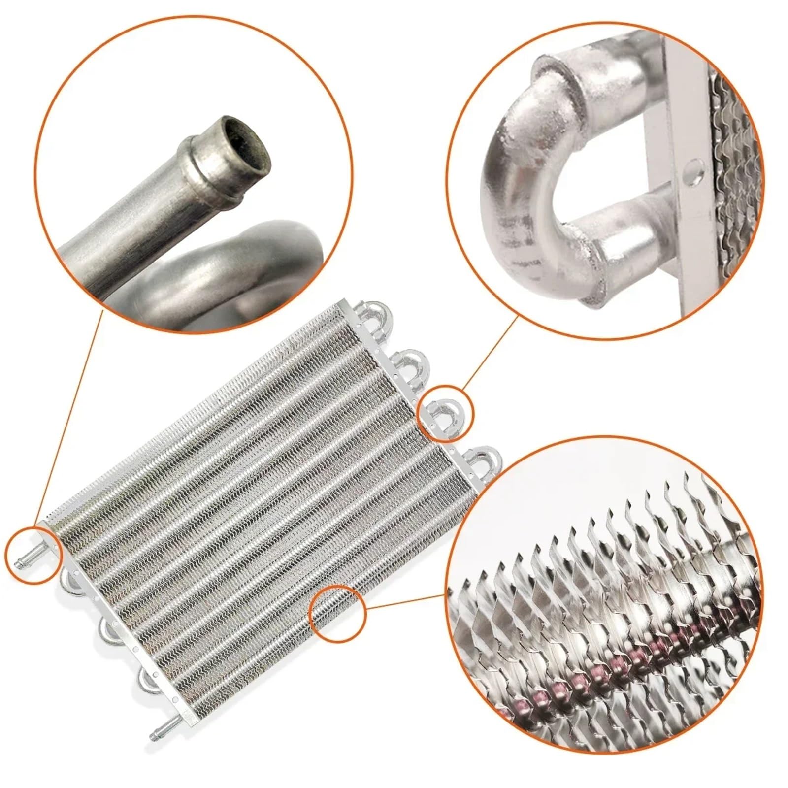 Uniwersalny Aluminiowy Zestaw Chłodnicy Oleju 4-rzędowy, 6-rzędowy, 8-rzędowy, Ze Zdalną Skrzynią Biegów, Automatyczną Skrzynią Biegów, Ręczną ręczny przetwornik chłodnicy(Black 6 Rows)