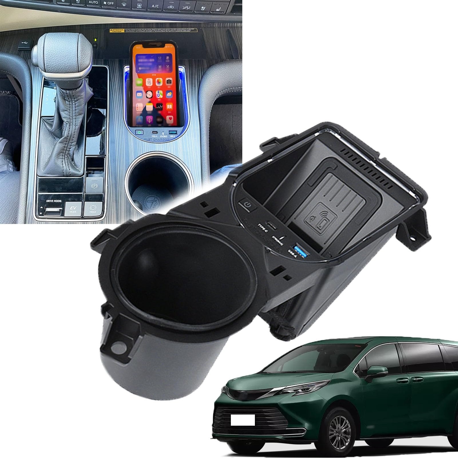 Amazon.co.jp: 車載 ワイヤレス充電器 トヨタ シエンタ (2021 2022 