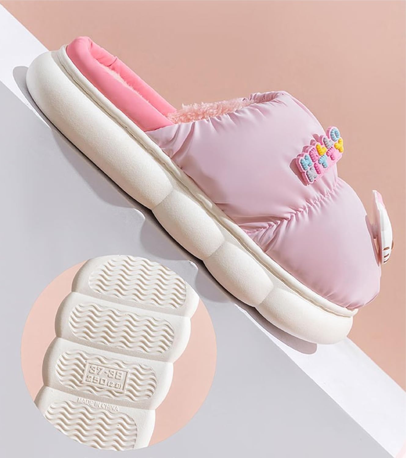 Hello Kitty Home Slippers for Girls Kids Children - Pink XXXL Size