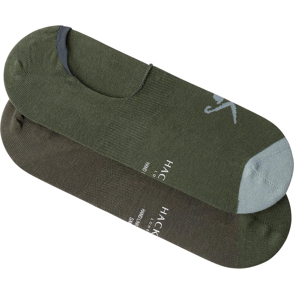 Hackett London Men's Green Hackett Hmu300067 No Show Socks 2 Pairs Eu 43-46