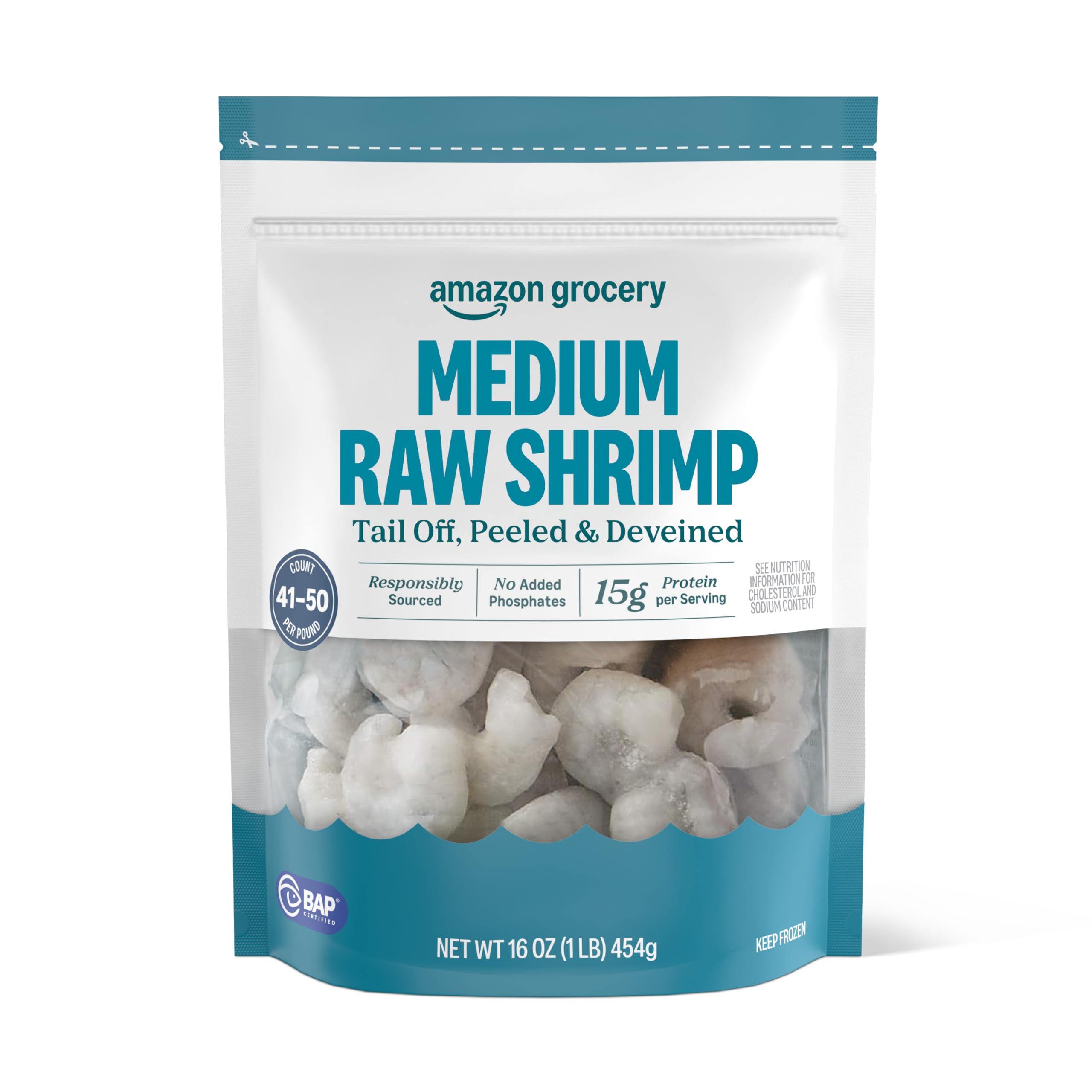 Amazon Grocery Medium Raw Shrimp 16 Oz Previously Fresh Brand Packaging May Vary