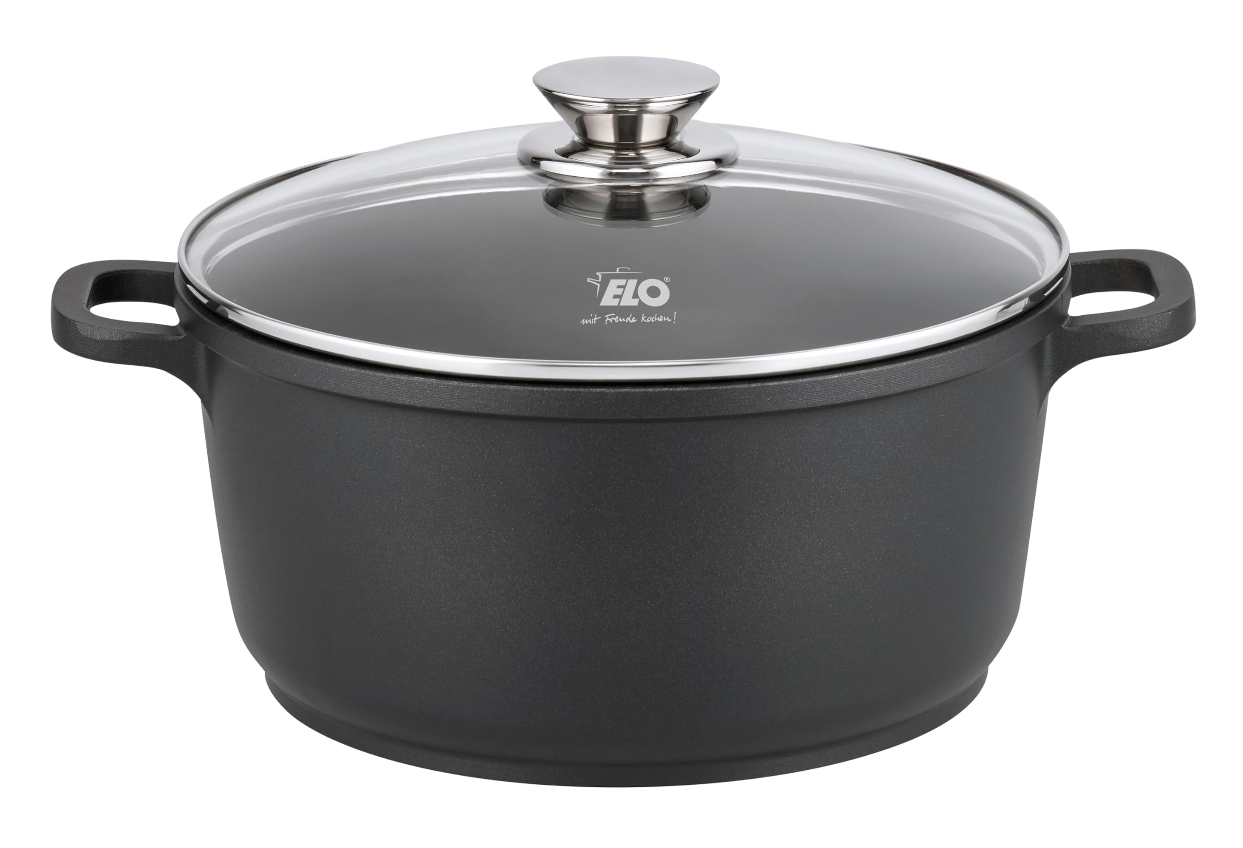 ELO Kochtopf Alucast 24 cm, Aluminiumguss - Induktion, antihaft | kratzfeste ELODUR® Select Antihaftversiegelung, backofenfest, spülmaschinengeeignet
