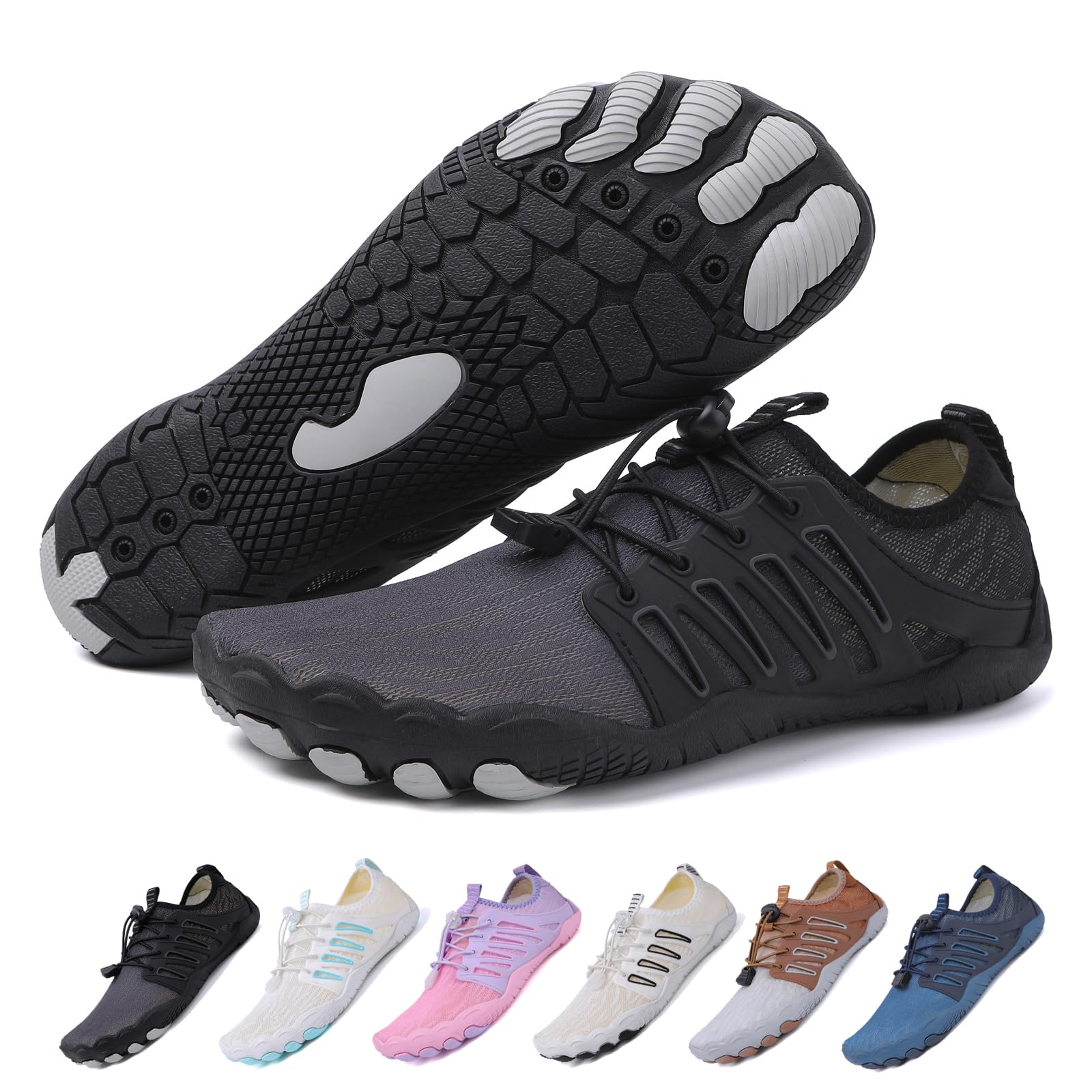Hike Footwear Barefoot Womens Men,Breathable & Non-Slip Athletic Footwear Wide Toe Water Shoes,Quick Dry Aqua Swim Shoes,Non-Slip Barefoot Shoes