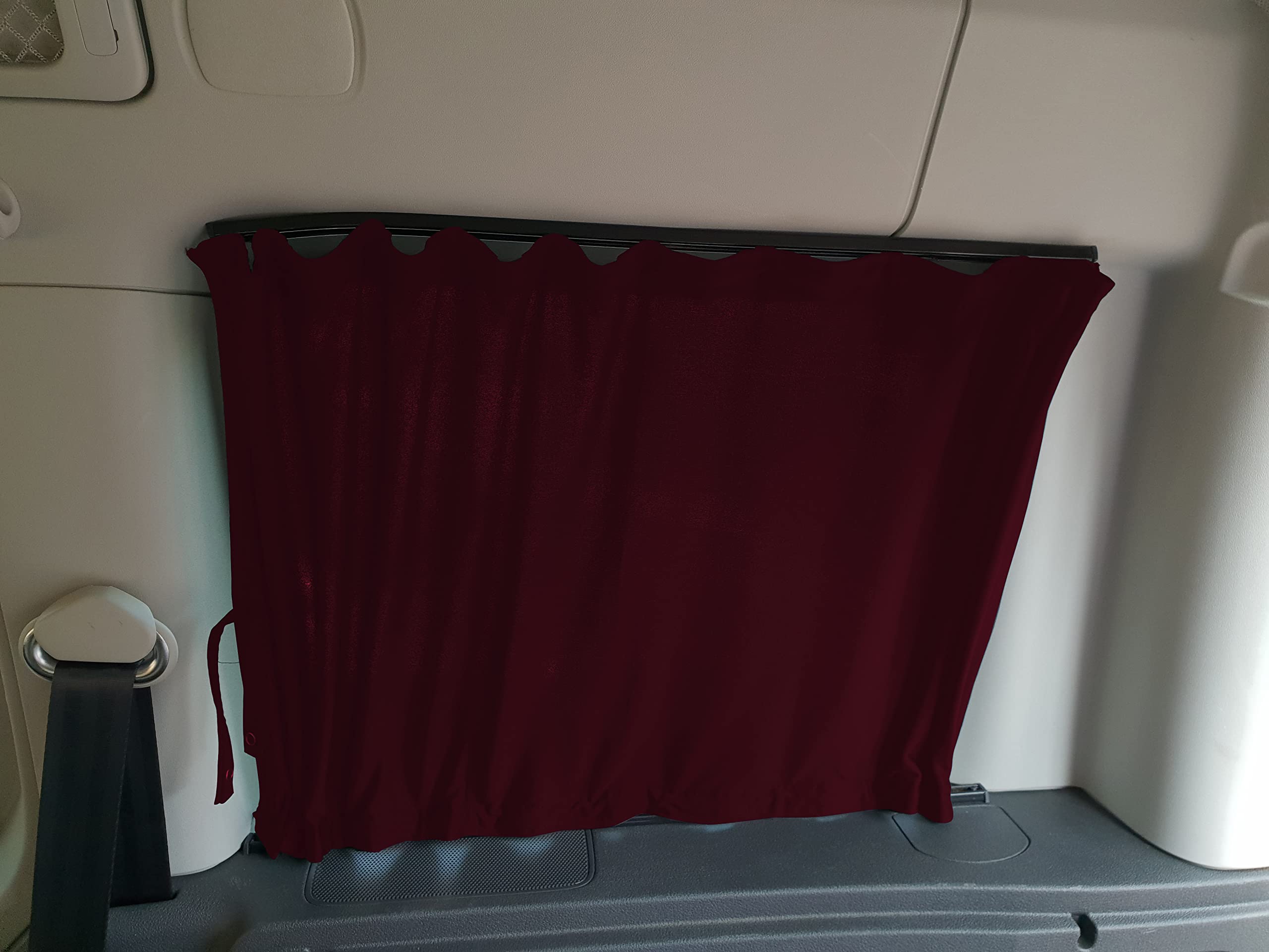 BREMER SITZBEZÜGE Tendine parasole compatibili con VW Caddy 3 & 4 corti, maxi con portellone posteriore 2003 – 2020 in rosso vinaccia, accessori per camper, set di tende