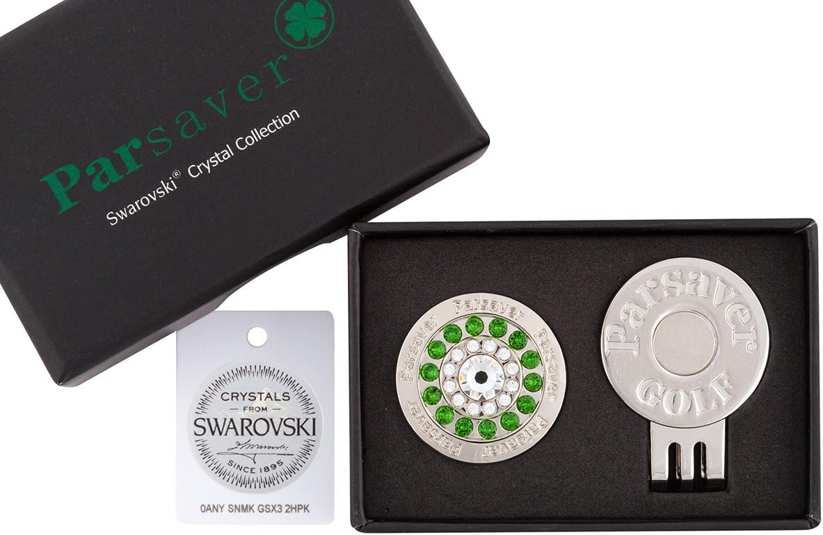 Parsaver Crystal Golf Ball Marker - Bullseye Ball Markers - A Wonderful Gift Idea for Men and Women Golfers