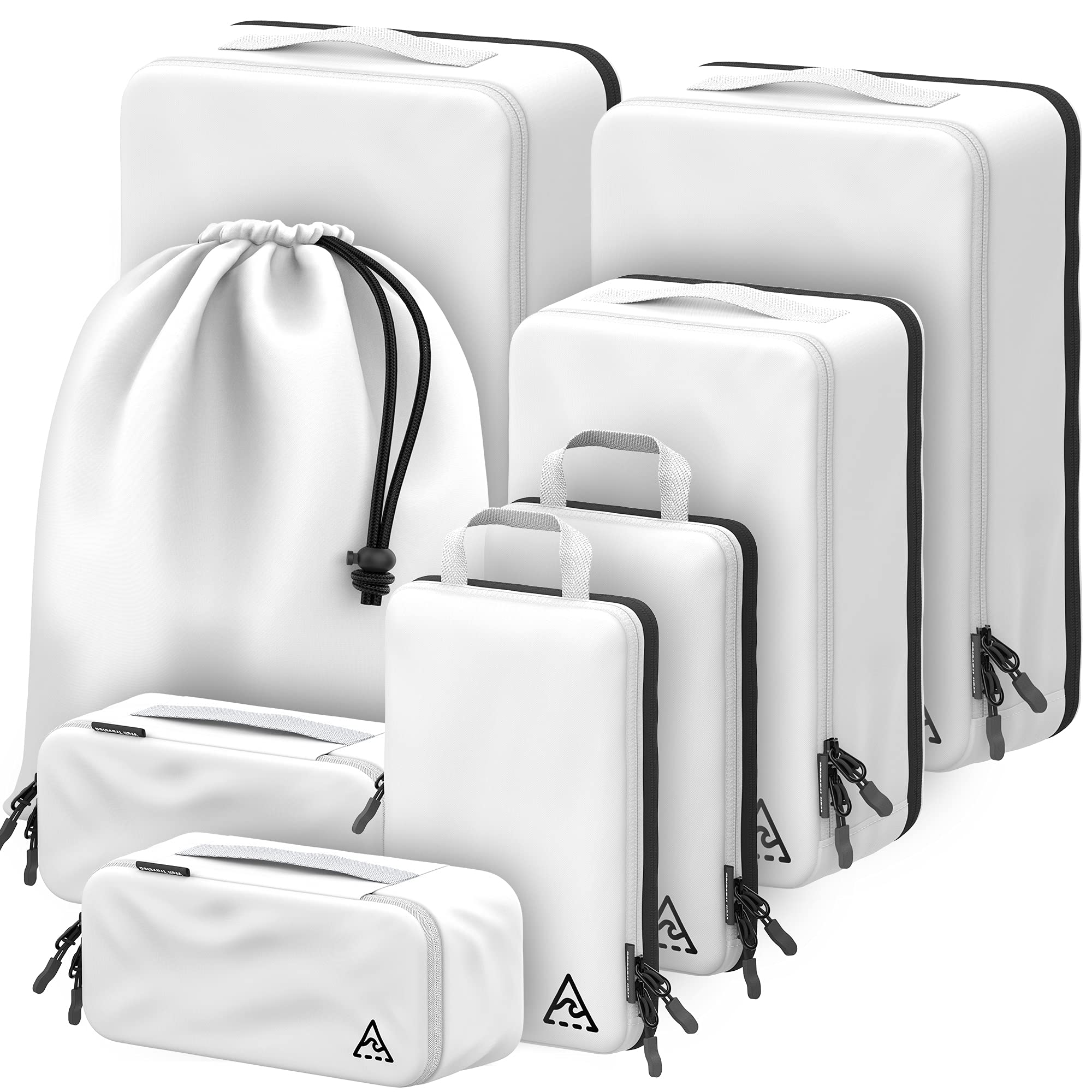 8-Piece Luxury Compression Packing Cubes & Bags for Travel – Maximize Space in Luggage with HybridMax Double-Capacity Design, 50 Luggage Tags, Deluxe Set, Lifetime Satisfaction Suitcase Organizer Bags