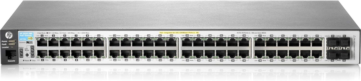 HP Aruba J9778A 2530-48-PoE+ 48-Port Ethernet Switch (Renewed)