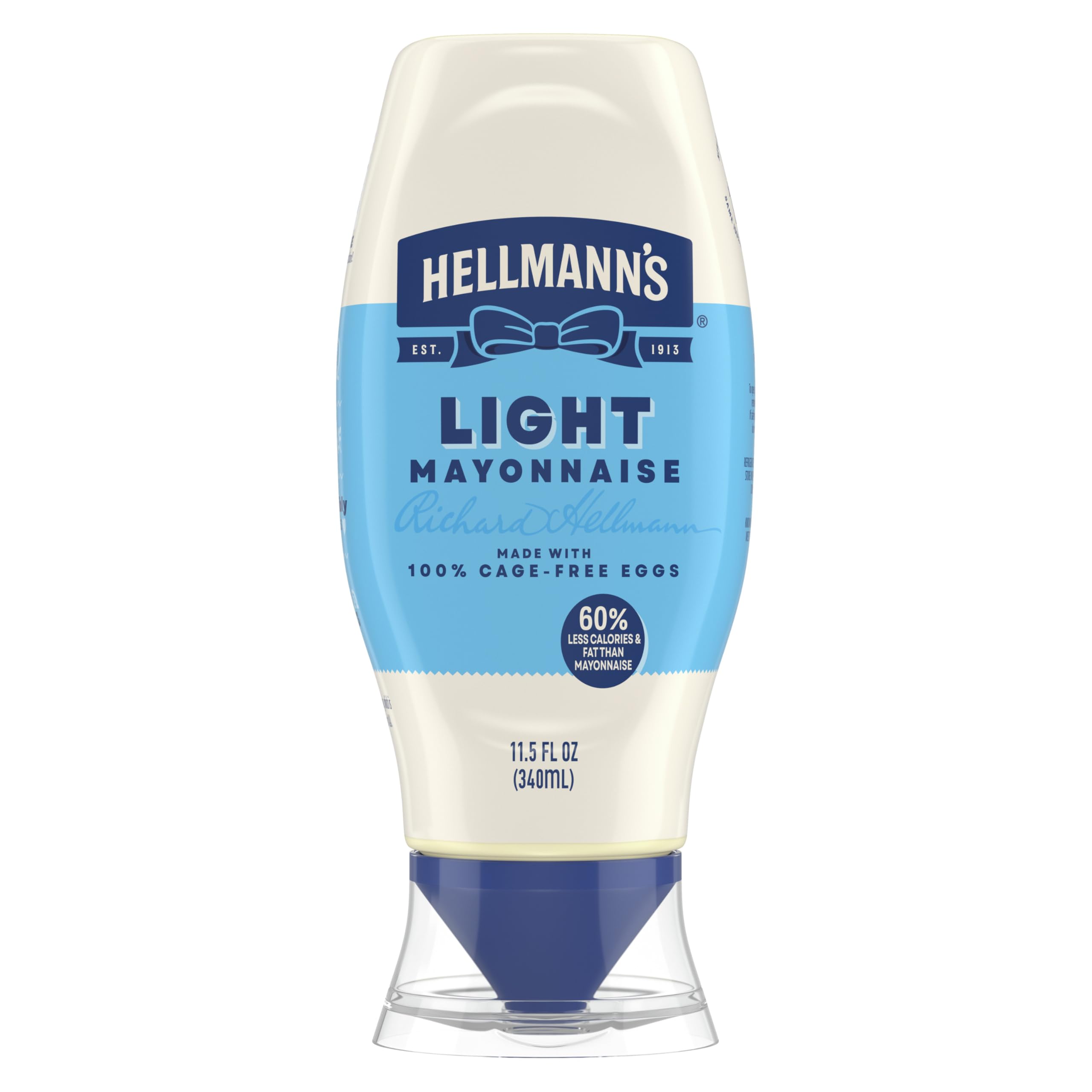 Hellmann's Light Mayonnaise Squeeze Mayo For a Creamy Sandwich Spread or Condiment Sandwich Spread 11.5 oz