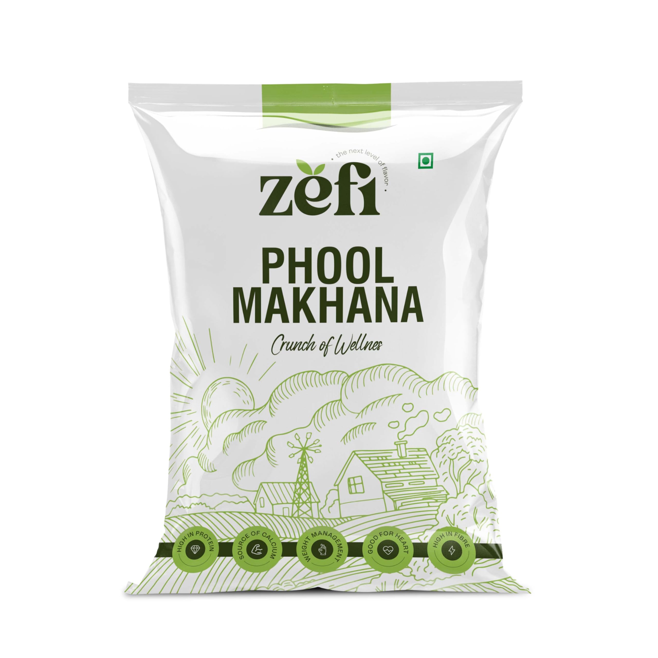 Zefi Plain Makhana 250g, Foxnuts, Lotus Puffs | No Added Flavours