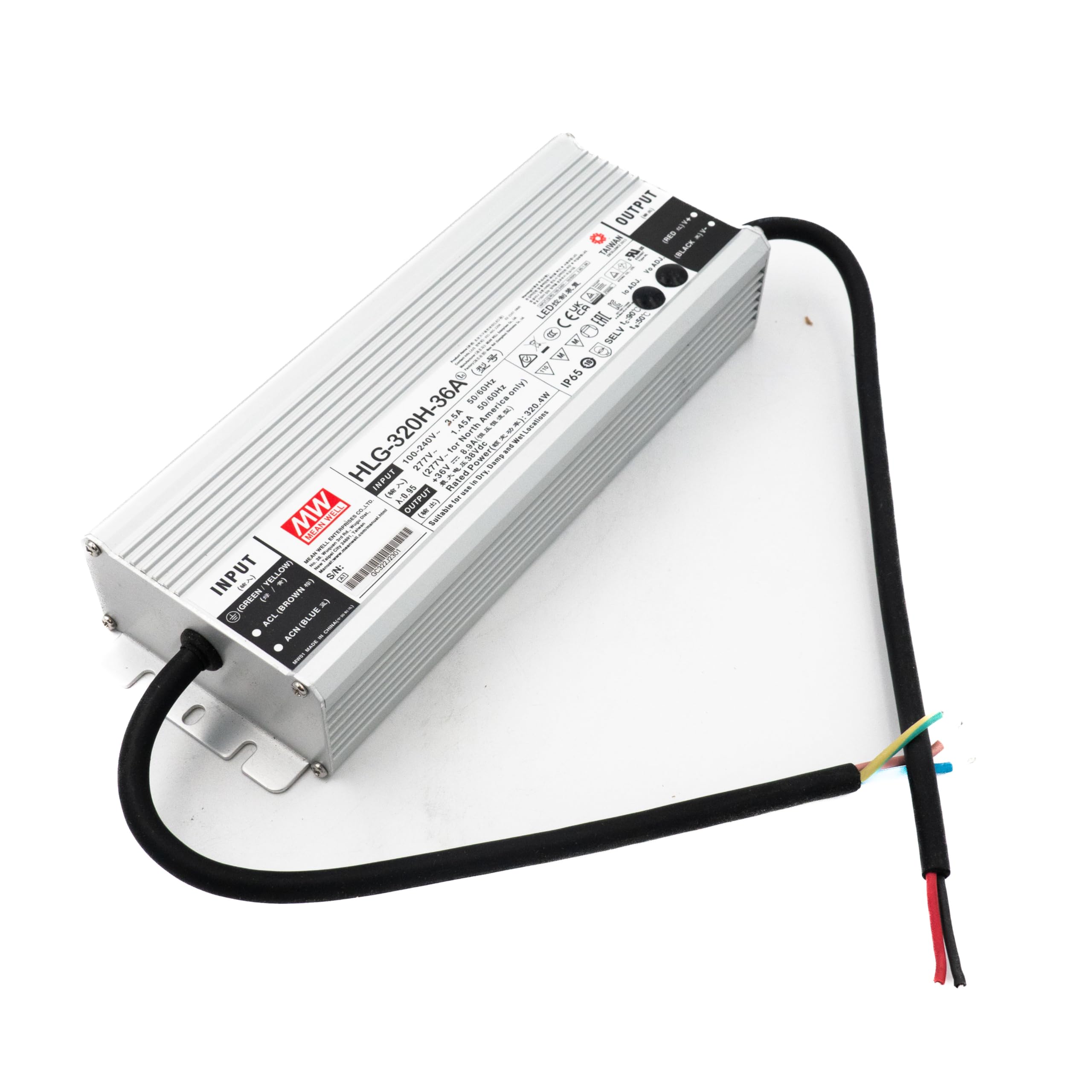MEAN WELL HLG-320H-36A Switching LED Driver Power Supply, Output