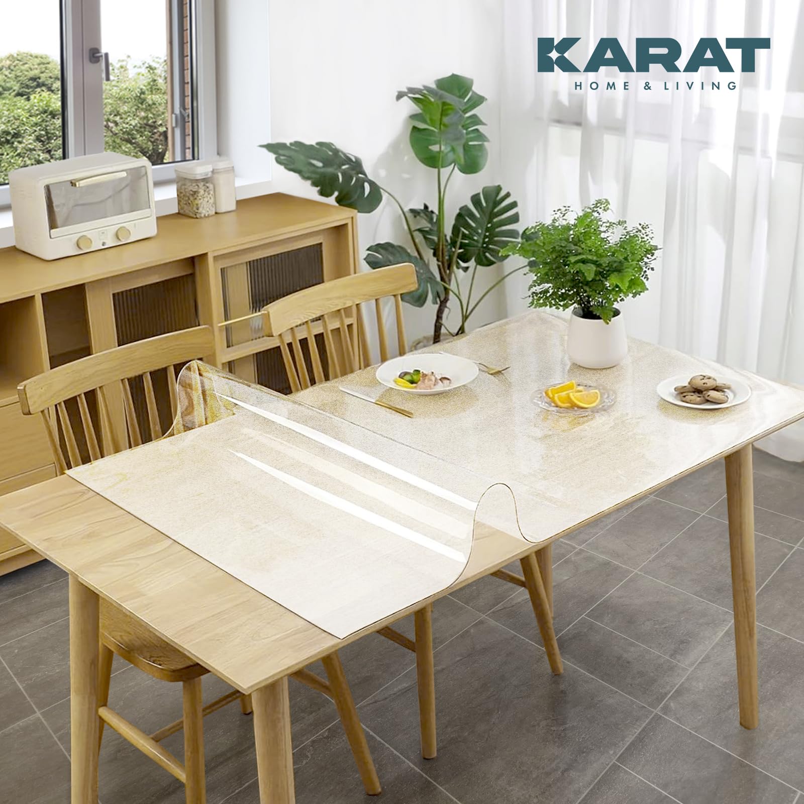 Trente Transparant Tafelzeil 110x220 cm - 3mm dik - Vlekbestendig zeil met afgeschuinde randen, Afwasbare tafelbeschermer, Tafelzeil Op Maat, PVC Tafelbescherming voor binnen en buiten Trente Transparant Tafelzeil 110x220 cm - 3mm dik - Vlekbestendig zeil met afgeschuinde randen, Afwasbare tafelbeschermer, Tafelzeil Op Maat, PVC Tafelbescherming voor binnen en buiten