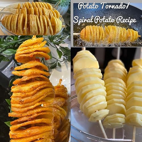 Miniatura 5 de Tornado - Cortador de papas en espiral, cortador manual AIDOIT de acero inoxidable