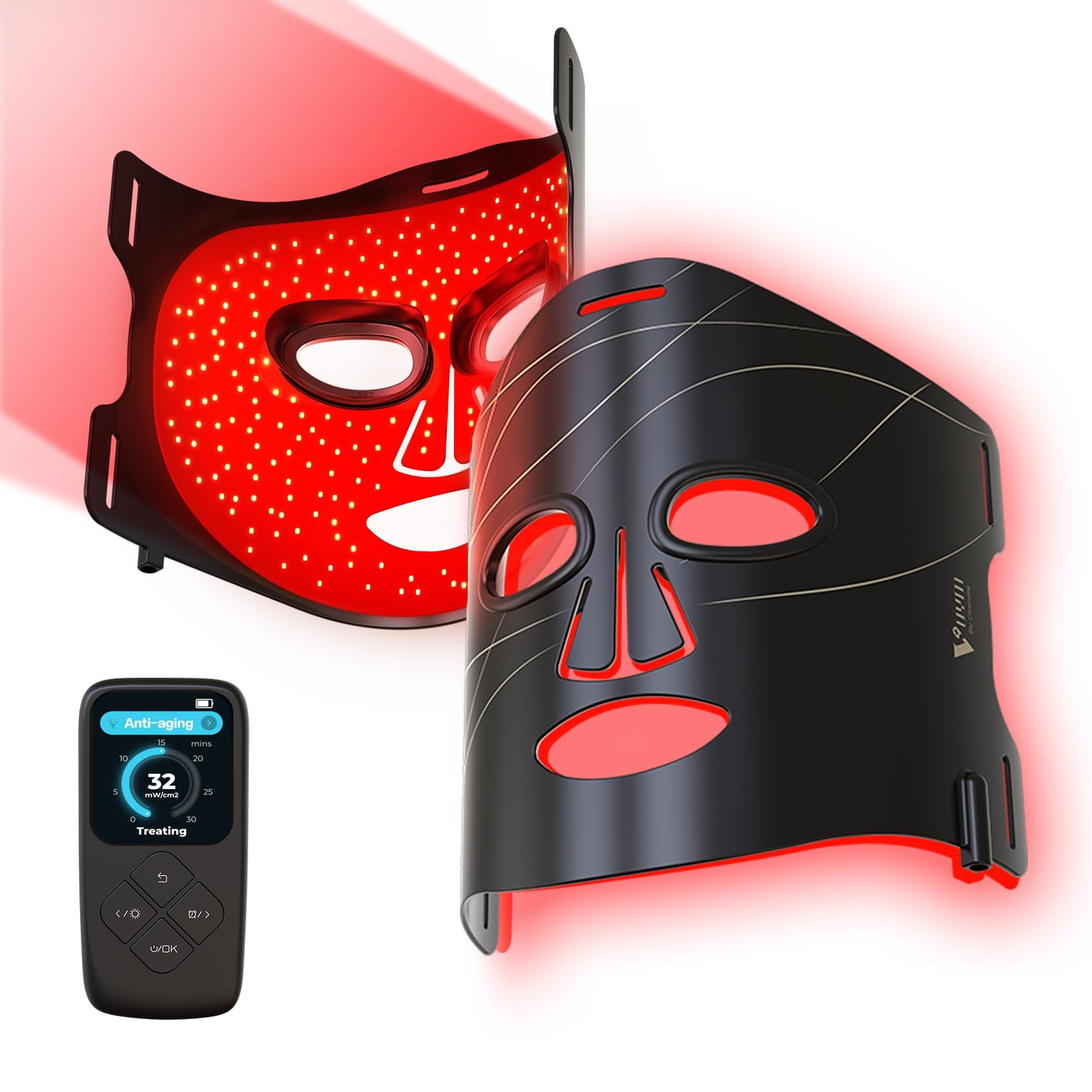 Red Light Therapy Mask 292 LEDs High Energy Professional Infrared Red Light Therapy Device for Face Led Lighting