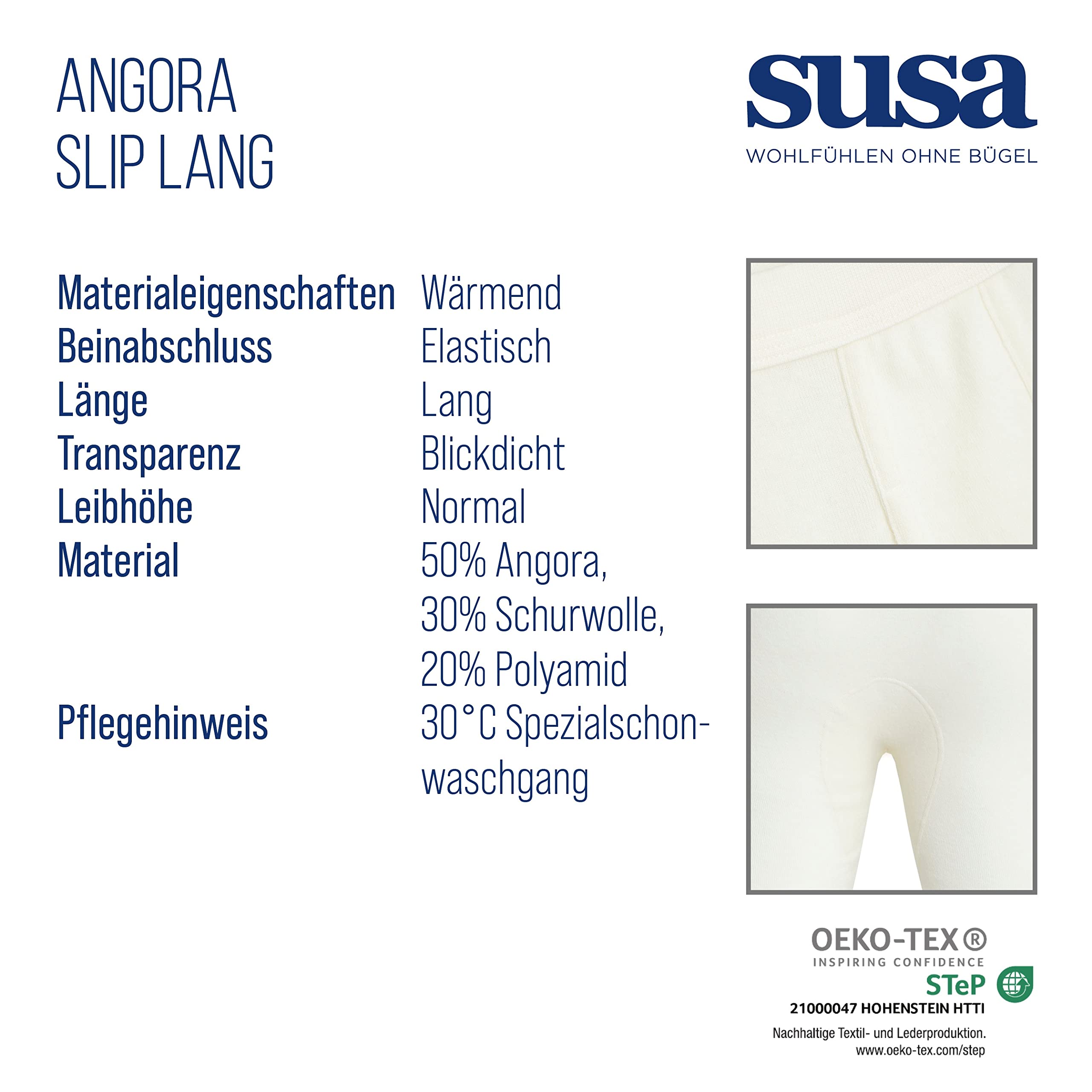 Susa Herren Thermounterwäsche - Unterteil Angora Unterhose (Lang) S8050080