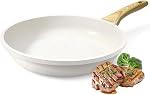 GiPP Non Stick Frying Pan Set - 8" 9.5" 11" Ceramic Nonstick Pan Skillet, Non Toxic Pans for Cooking, Omelette Pan with Stay Cool Handle, Induction Compatible, PFAS/PTFE/PFOA Free, White
