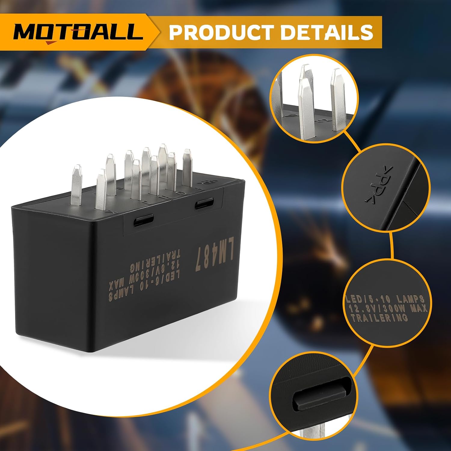 MOTOALL LM487 Hazard Warning Relay Turn Signal 3 Pin 15764135 for Chevrolet Tahoe GMC 2003-2007 10383321