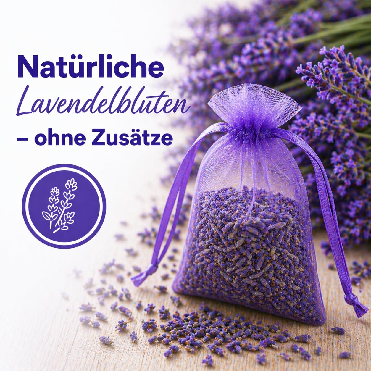 Quertee 22x6g Sachet de Lavande comme Sachet parfumé avec de la Lavande odorante - Protection Contre Les Mites dans l'armoire - Lavande pour Dormir et se Relaxer