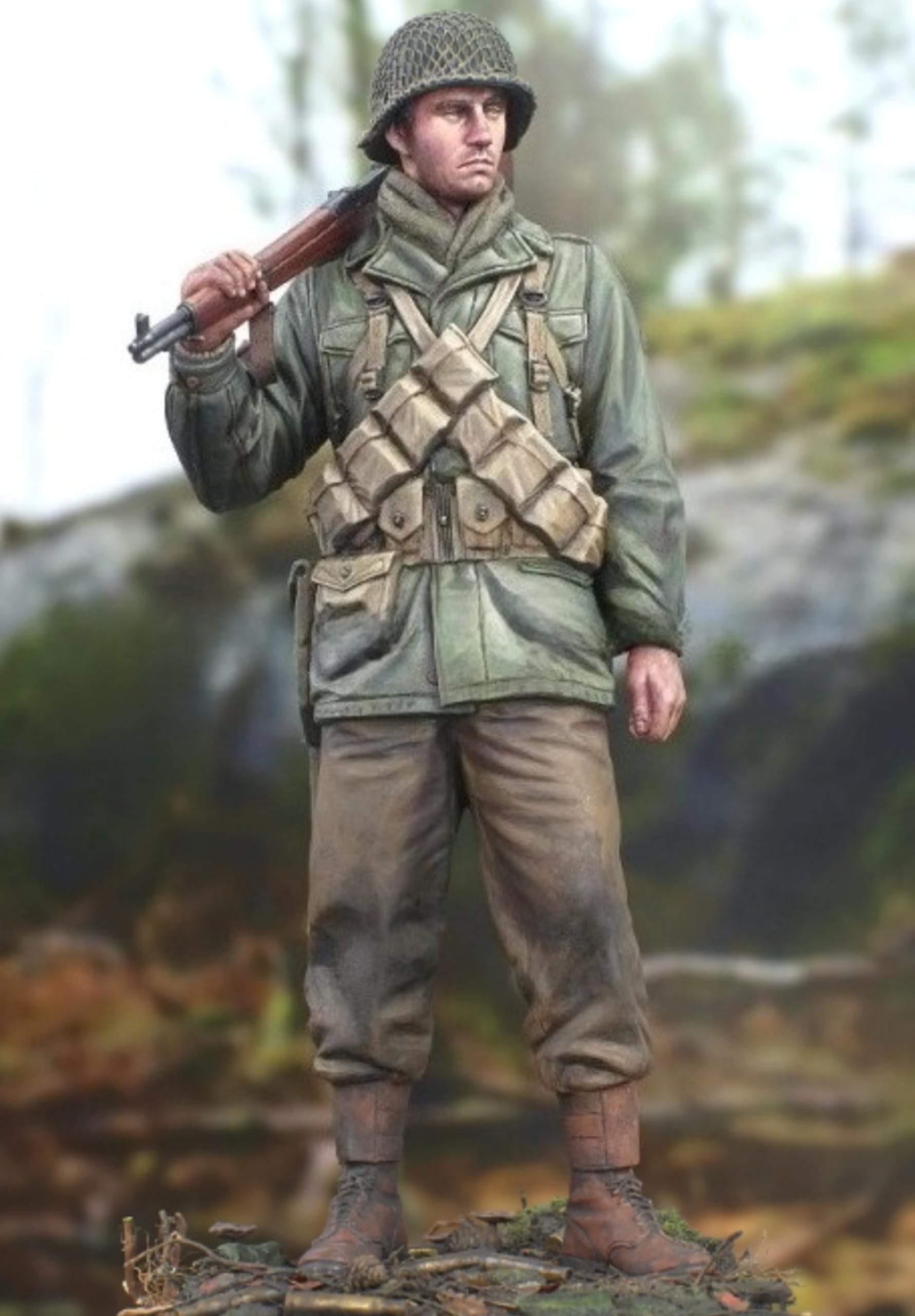 Bhowsa 1/16 WW2 US Soldier Resin Model Kit, modèle en résine non peint et non assemblé/s9X2j5