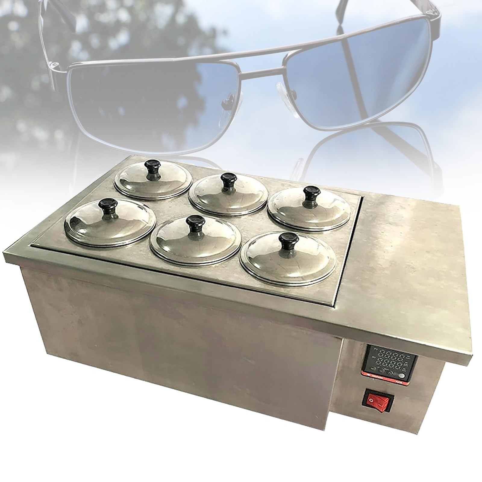 Equipo De Tintado De Lentes Ópticas De 6 Copas, Máquina De Teñido De Lentes para Gafas, Temperatura Ajustable De 0 A 100 °c, Teñido Uniforme, para El Procesamiento De Gafas.