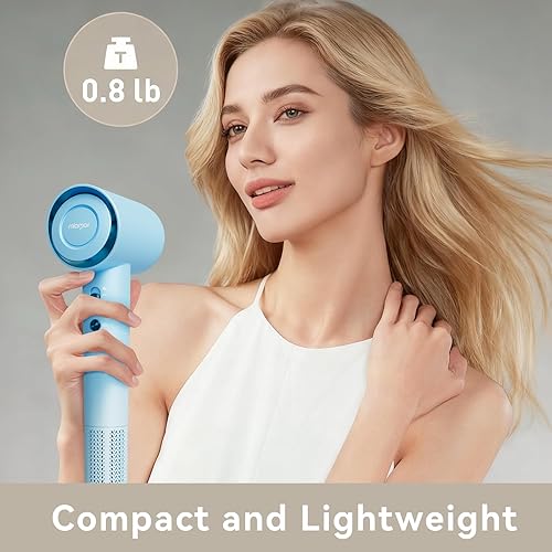 Miniatura 7 de Secador de Pelo, Secador de Pelo de 130000 RPM con Motor Sin Escobillas de Alta Velocidad para Secado Rápido, 400 Millones de Iones Negativos