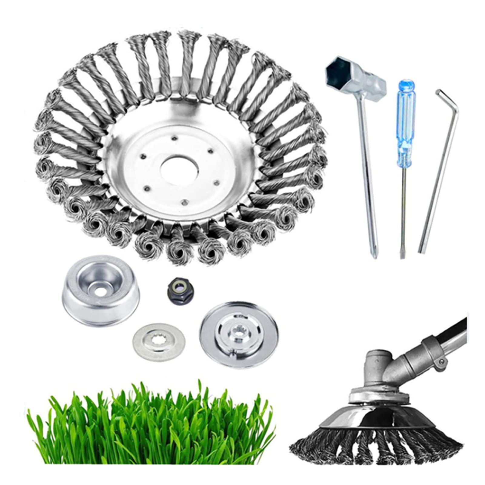 Buy Steel Wire Brush Cutter Trimmer Head Kit 8 Inch Replacement Garden