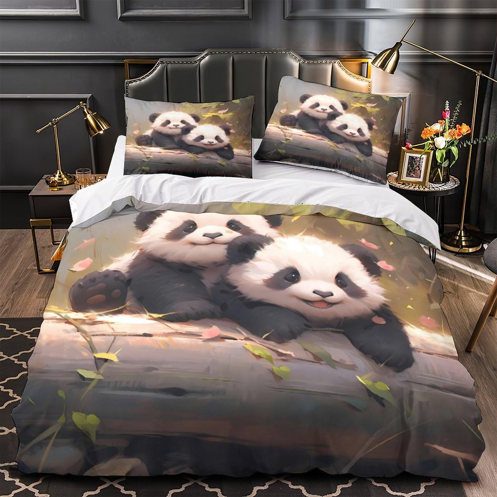 Linge de lit hibou 3D housse de couette haute qualité microfibre king size