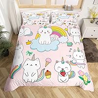 Vista 28 de Lindo juego de ropa de cama con dinosaurios, juego de funda de edredón con dibujos animados de cactus, funda de edredón decorativa, funda de edredón