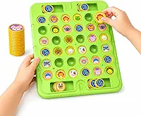 Jogo da Memória Animais Interativo – Jogo de Memória Educativo Montessori Para Crianças e Adultos - Diversao Em Familia, 36 Peças, Tabuleiro 21 x 14,2 cm, 2 a 4 Jogadores