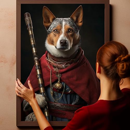 Miniatura 526 de Thuan Chow Chow Retrato de mascota con disfraz real de perro en un disfraz retrato de perro con vestimenta Retrato medieval de mascota retrato