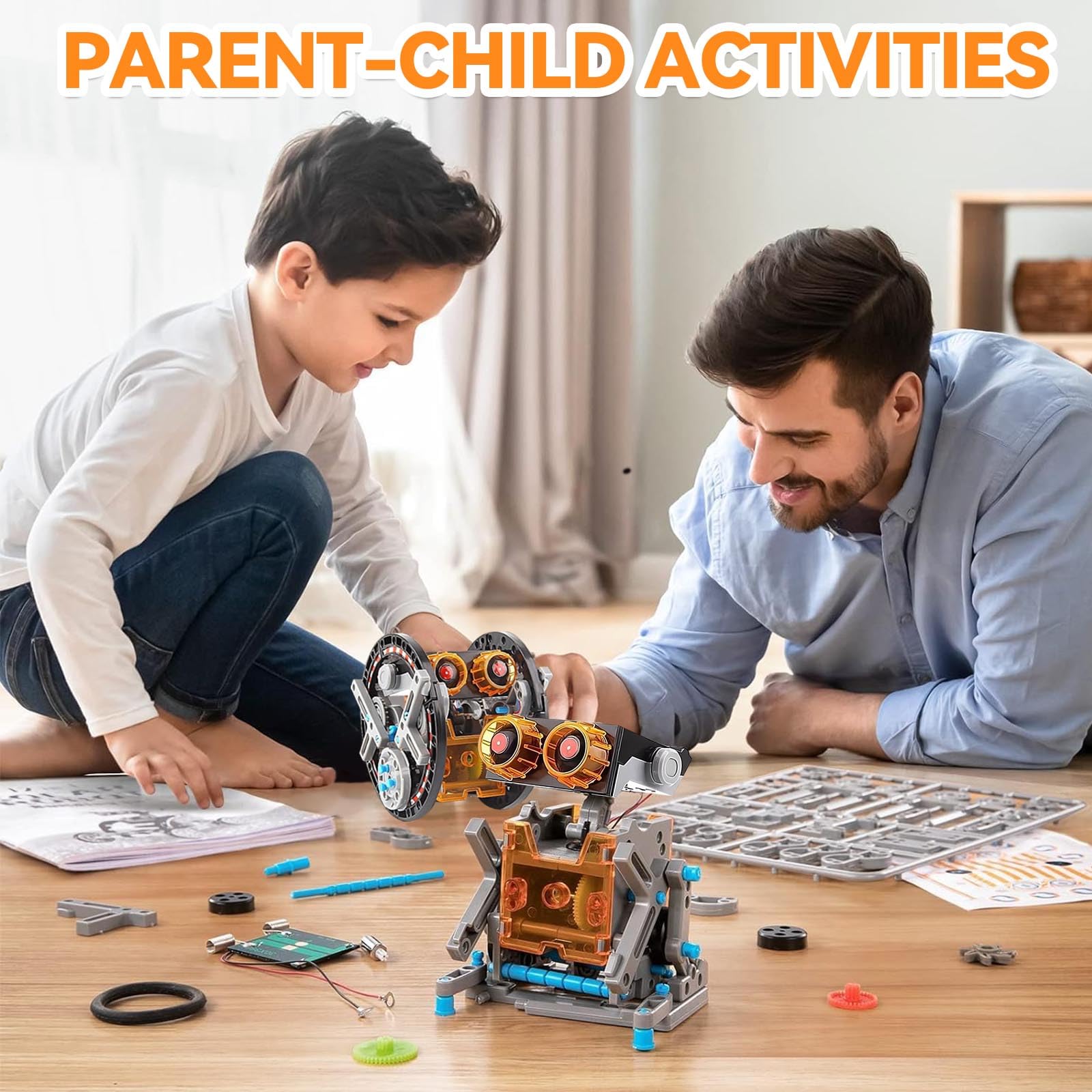 Kit Robot Solaire, 29 en 1 Robot Jouet Enfant Maquette Voiture Jeux de Construction Robotique Éducative Exterieur Experiences Scientifiques Cadeau pour Garçon Fille