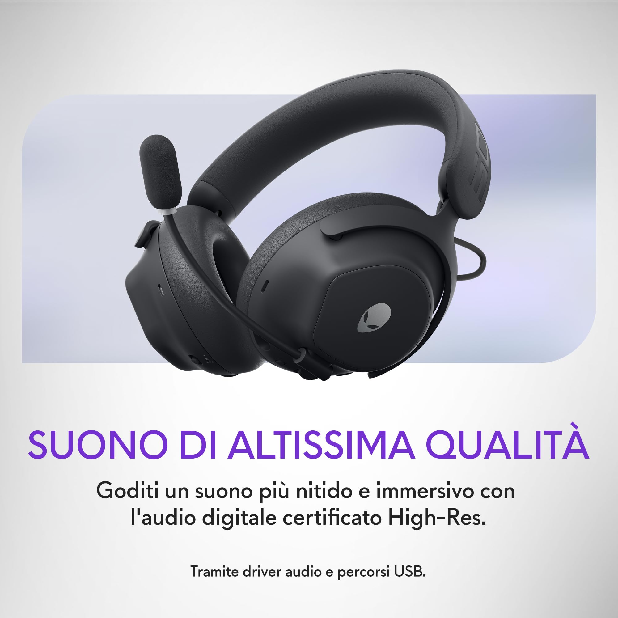 Alienware Pro Cuffie Gaming Wireless Dark Side of the Moon