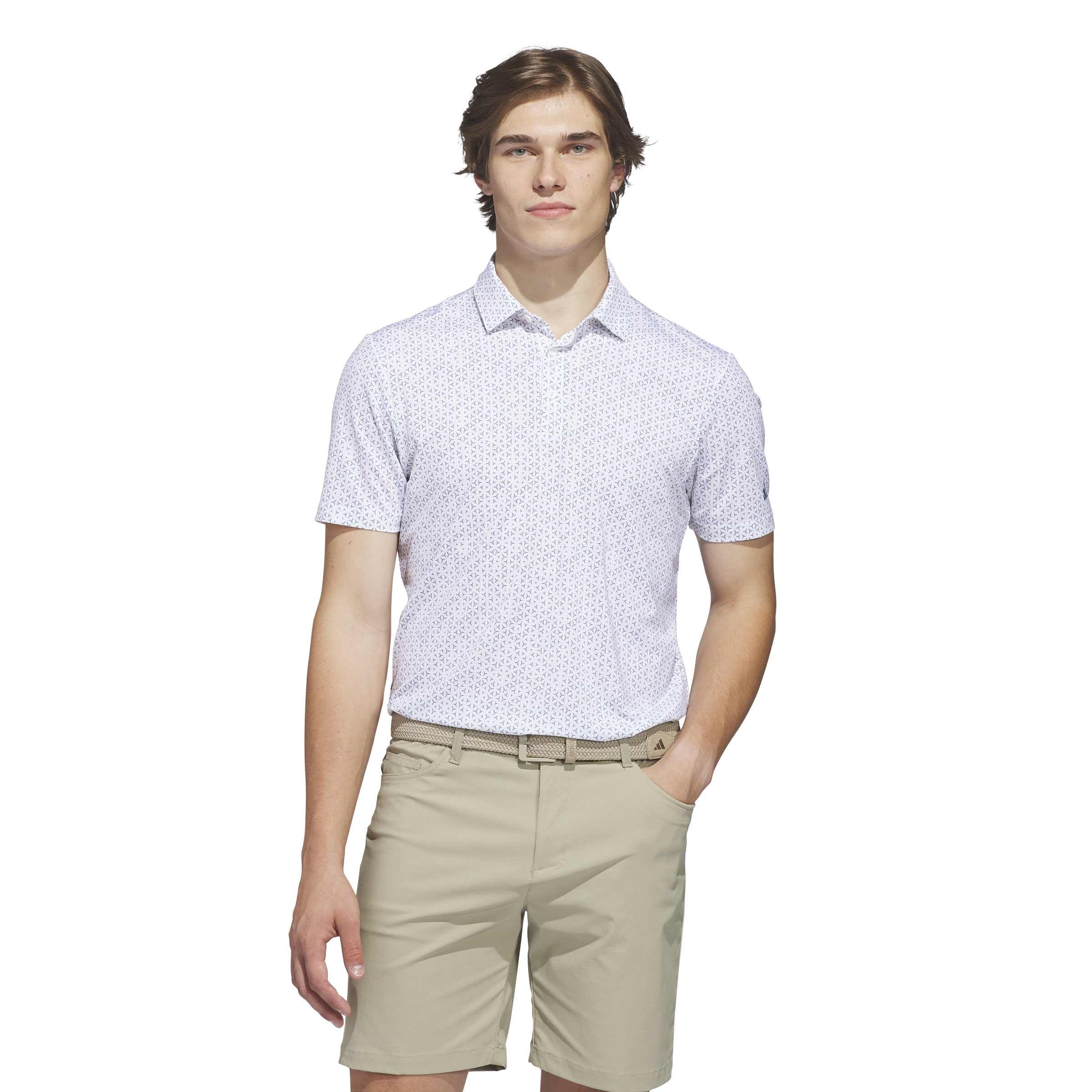 adidas Men's Ultimate365 Mesh Tango Print Climacool Polo Shirt, White, Dusky Petrol, 3XL