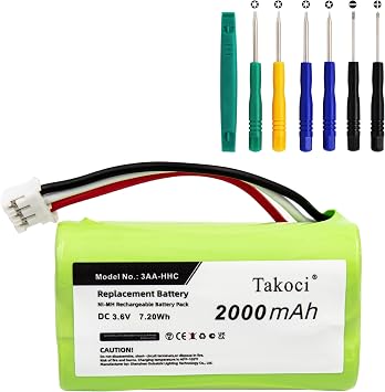 Replacement Speaker Battery Compatible with 3AA-HHC Life on Record A28 Life on Record A28 Trek Flex 3.6V 2000mAh