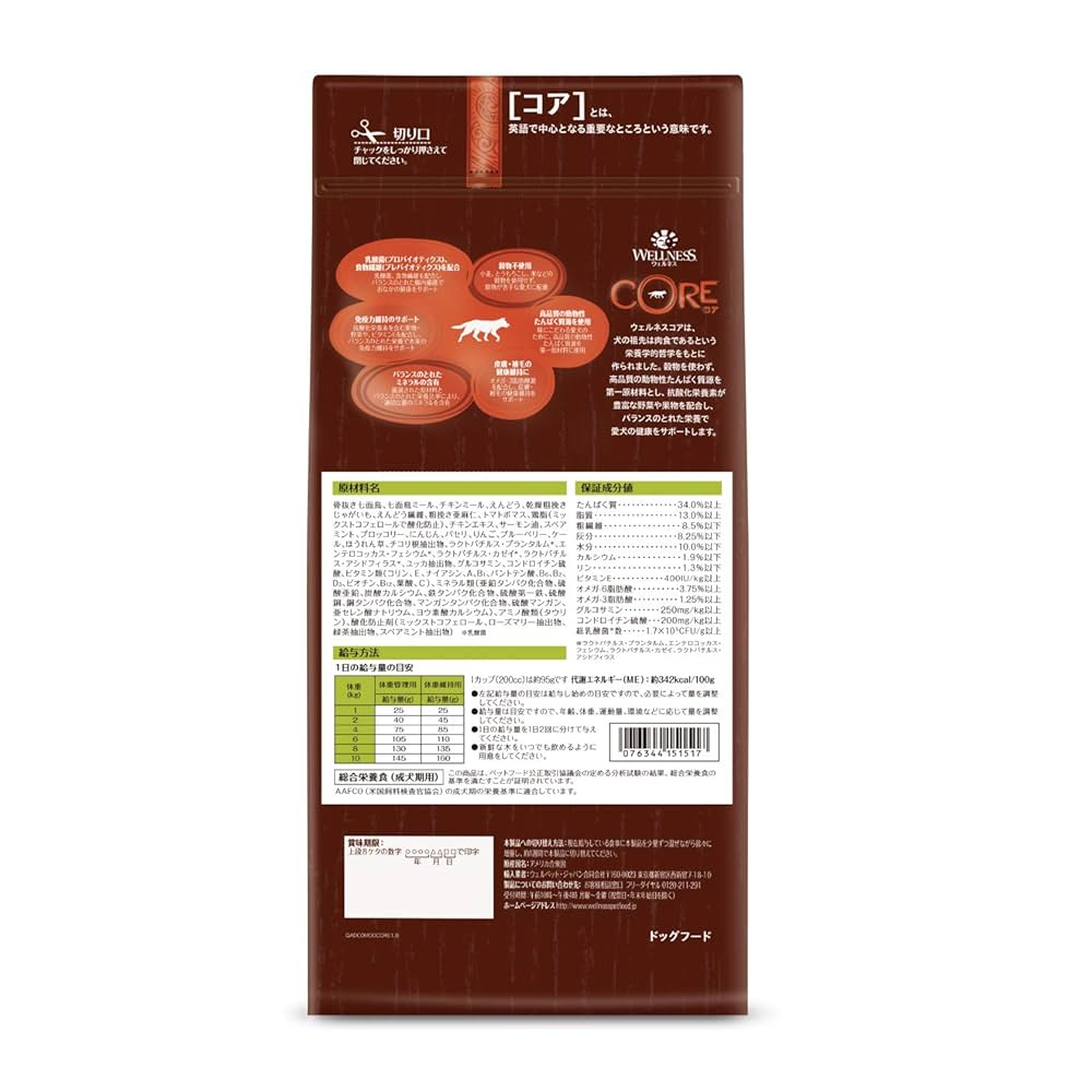 Amazon.co.jp: ウェルネスコア(グレインフリー 穀物不使用・高