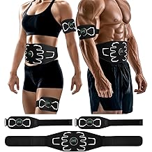 Electronic Muscle Stimulator - Portable Powered Ab Stimulator Muscle Toner for Muscle Conditioning,EMS Ab Machine,Fitness Strength Training Workout Equipment for Men and Women